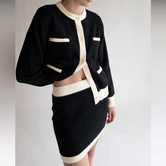 Oak & Fort FUZZY COLOUR BLOCK MINI SKIRT. NWT - Picture 4 of 8